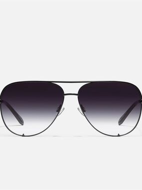 Quay x Desi High Key in Color Faded Aviator Sunglasses